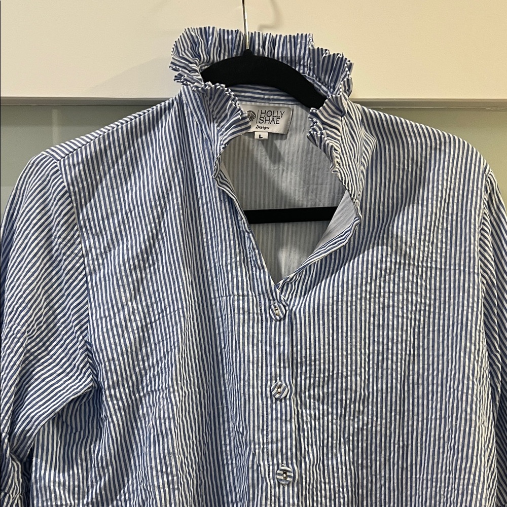 Holly Shae Design Blue Striped tunic Shirt